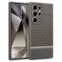 Caseology Parallax voor Samsung Galaxy S24 Ultra, [Militaire valbescherming] S24 Ultra Case Ergonomisch 3D Hexa Cube ontworpen hoesje voor Samsung Galaxy S24 Ultra - Ash Gray