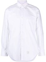 Thom Browne chemise en coton à boutonnière - Blanc