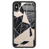 iPhone X/XS glazen hardcase - Abstract painted