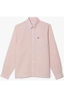 Lacoste Regular Fit Linnen Overhemd roze, Effen