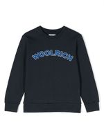 Woolrich Kids sweat à logo en éponge - Bleu - thumbnail