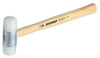 GEDORE Nylon hamer met houten handvat, lederen hamer, Ø 32 mm, hamer met essensteel, gereedschap, gesmeed, 225 E-32