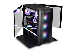 Lian Li LANCOOL II Mesh C RGB Midi-tower PC-behuizing, Gaming-behuizing Zwart 3 voorgeïnstalleerde LED-ventilators, Stoffilter, Zijvenster