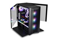 Lian Li LANCOOL II Mesh C RGB Midi-tower PC-behuizing, Gaming-behuizing Zwart 3 voorgeïnstalleerde LED-ventilators, Stoffilter, Zijvenster - thumbnail