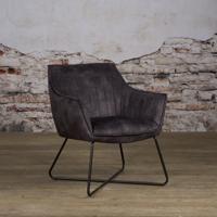 Tower Living Fauteuil Monte Velvet - Antraciet - thumbnail