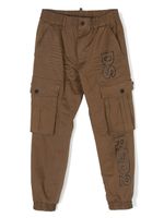 DSQUARED2 KIDS pantalon cargo à logo imprimé - Marron