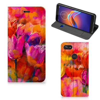 Bookcase Motorola Moto E6 Play Tulips