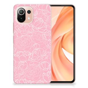 Xiaomi Mi 11 Lite | 11 Lite 5G NE TPU Case White Flowers