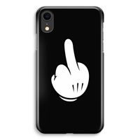 Middle finger black: iPhone XR Volledig Geprint Hoesje