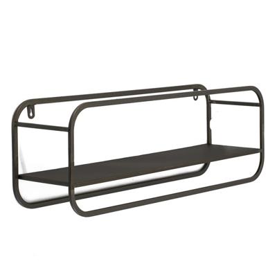 Metalen wandrek rechthoek antraciet 61 cm