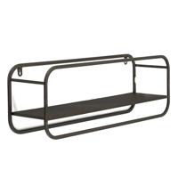 Metalen wandrek rechthoek antraciet 61 cm