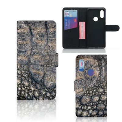 Xiaomi Redmi 7 Telefoonhoesje met Pasjes Krokodillenprint Xiaomi Redmi 7 Telefoonhoesje met Pasjes Krokodillenprint
