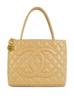 CHANEL Pre-Owned sac à main matelassé Medallion (2003) - Tons neutres