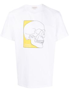 Alexander McQueen t-shirt en coton à imprimé tête de mort - Blanc