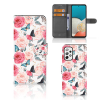 Samsung Galaxy A73 5G Hoesje Butterfly Roses - thumbnail