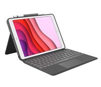 Logitech Combo Touch Keyboard Case voor iPad (7e generatie) met touchpad, draadloos toetsenbord en Smart Connector-technologie - grafiet