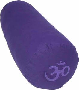 Yoga Bolster Paars Rond Katoen - Ohm - 60 x 20 cm