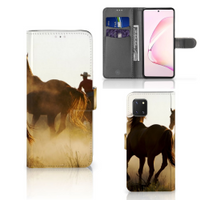 Samsung Note 10 Lite Telefoonhoesje met Pasjes Design Cowboy - thumbnail