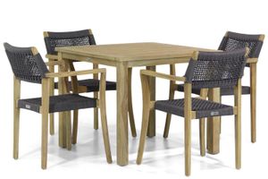 Lifestyle Dallas/Weston 90 cm dining tuinset 5-delig