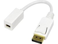 LogiLink CV0040 DisplayPort Adapter [1x DisplayPort stekker - 1x Mini-DisplayPort bus] Wit Vergulde steekcontacten 15.00 cm