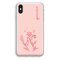 Giving Flowers: iPhone X Transparant Hoesje