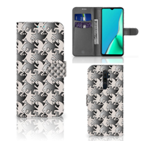 OPPO A9 (2020) | A5 (2020) Telefoonhoesje met Pasjes Salamander Grey