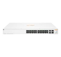HPE Aruba Instant On 1930 24G Class4 PoE 4SFPSFP+ 370W Switch - Switch - L3 - Beheerd - 24 x 101001000 (PoE) + 4 x 1 Gigabit  10 Gigabit SFP+ - rack-uitvoering - PoE (370 W)