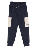 TRUSSARDI JUNIOR pantalon à logo brodé - Bleu