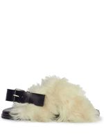 Proenza Schouler SQUARE SHEARLING SANDALS - Blanc