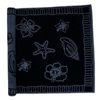The One Towelling Strandhanddoek Hawaii 90 X 190 Cm Zwart/antraciet