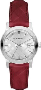 Horlogeband Burberry BU9152 Leder Rood 18mm