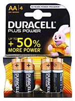 Duracell - Batterij alkaline blister Duracell plus power AA - LR6 1.5V 2700mAh - blister(s) x 4