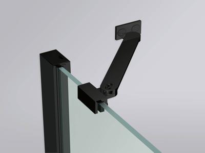 Novellini Muursteun 25 cm Mat Zwart