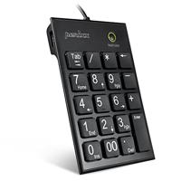 Perixx PERIPAD-202HB, numeriek toetsenbord voor laptop - USB - Ingebouwde 2xUSB-hub - Tab Key Feature - Volledig formaat 19 toetsen - Grote Print Letters - Silent X Type Scissor Keys - Zwart