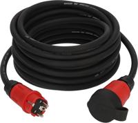 Brennenstuhl Professional verlengsnoer VN 1200 IP44, 10m kabel H07RN-F 3G2,5 in zwart, bouwplaatsgebruik en permanent buitengebruik, Made in Germany