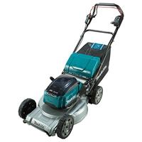 Makita DLM533PT4 Twin 18V (36V) Li-ion LXT 53cm borstelloze grasmaaier, compleet met 4 x 5,0 Ah batterijen en dubbele poort oplader, blauw