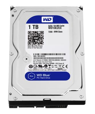 Western Digital Blue interne harde schijf 1 TB 7200 RPM 64 MB 3.5" SATA III