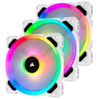 Corsair CO-9050092-WW Ll Serie, Wit Ll120 Rgb, 120Mm Rgb Led Fan, Triple Pack Met Verlichtingsknoop Pro