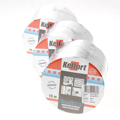 Kelfort 1516484 Bitumenkimband aluminiumkleurig 10mtr x 150mm Kelfort 1516484 Bitumenkimband aluminiumkleurig 10mtr x 150mm