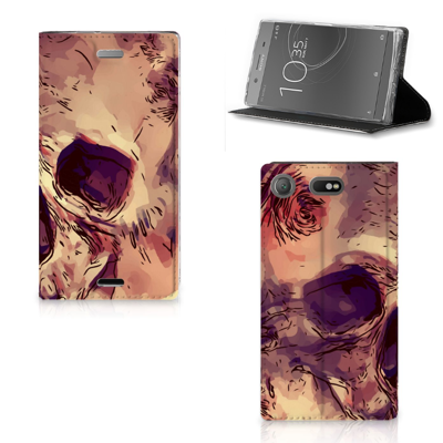 Mobiel BookCase Sony Xperia XZ1 Compact Skullhead
