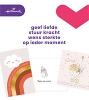 Wenskaart Hallmark navulset geboorte dochter 6 kaarten - thumbnail