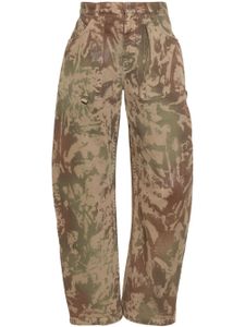 The Attico pantalon cargo à imprimé camouflage - Tons neutres