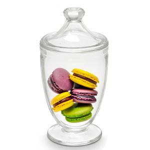 Snoeppot/voorraadpot Candy Box - Bonbonniere - glas - met luchtdichte deksel - D12 x H24 cm