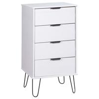 vidaXL Ladekast 45x39,5x90,3 cm massief grenenhout wit