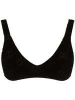 Dolce & Gabbana bralette à logo DG - Noir