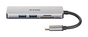 D-Link DUB-M530 laptop dock & poortreplicator Bedraad USB 3.2 Gen 1 (3.1 Gen 1) Type-C Aluminium, Zwart