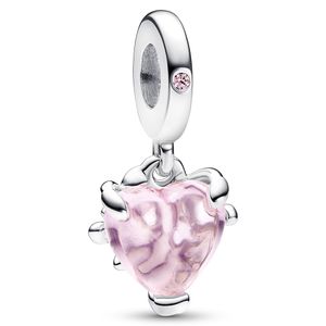 Pandora 792654C01 Hangbedel Heart-Family Tree zilver-muranoglas zilverkleurig-roze