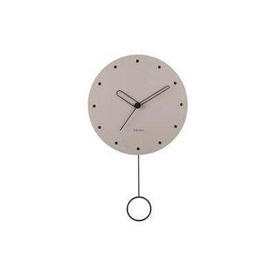 Karlsson - Wall clock Studs pendulum wood warm grey