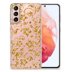 Samsung Galaxy S21 TPU Case Gouden Bloemen