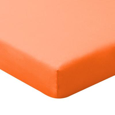 Biojersey hoeslaken, oranje 180 x 200 cm